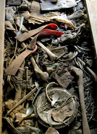 Remains of Rwandan genocide victims remain in the church where they were killed.